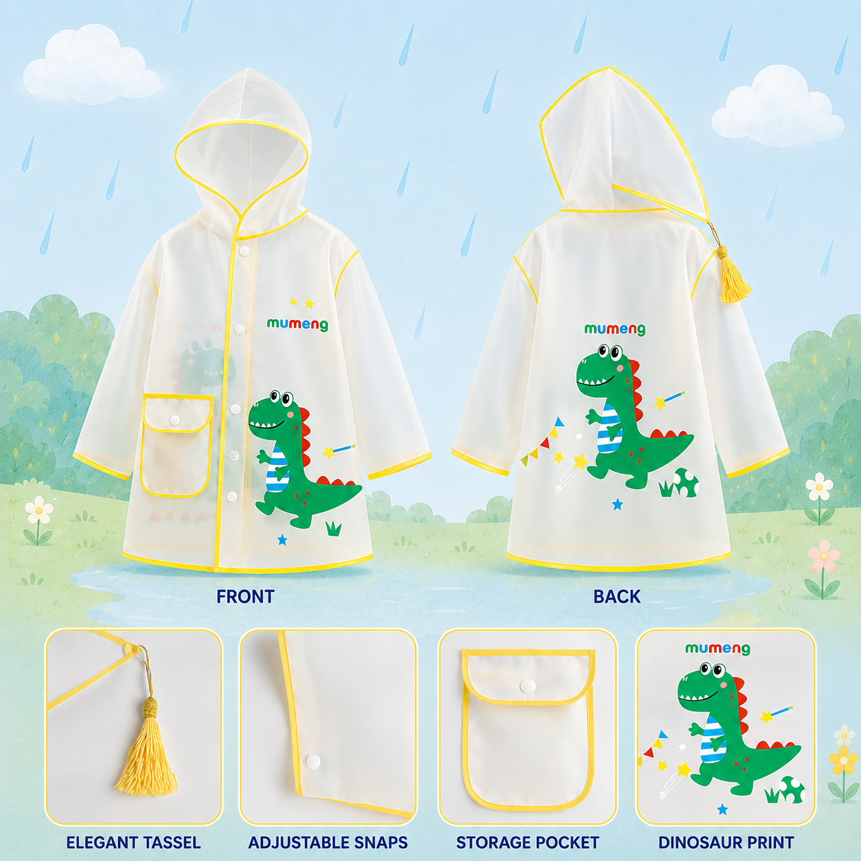 Kids Rain Jacket (Unisex) - Image 2
