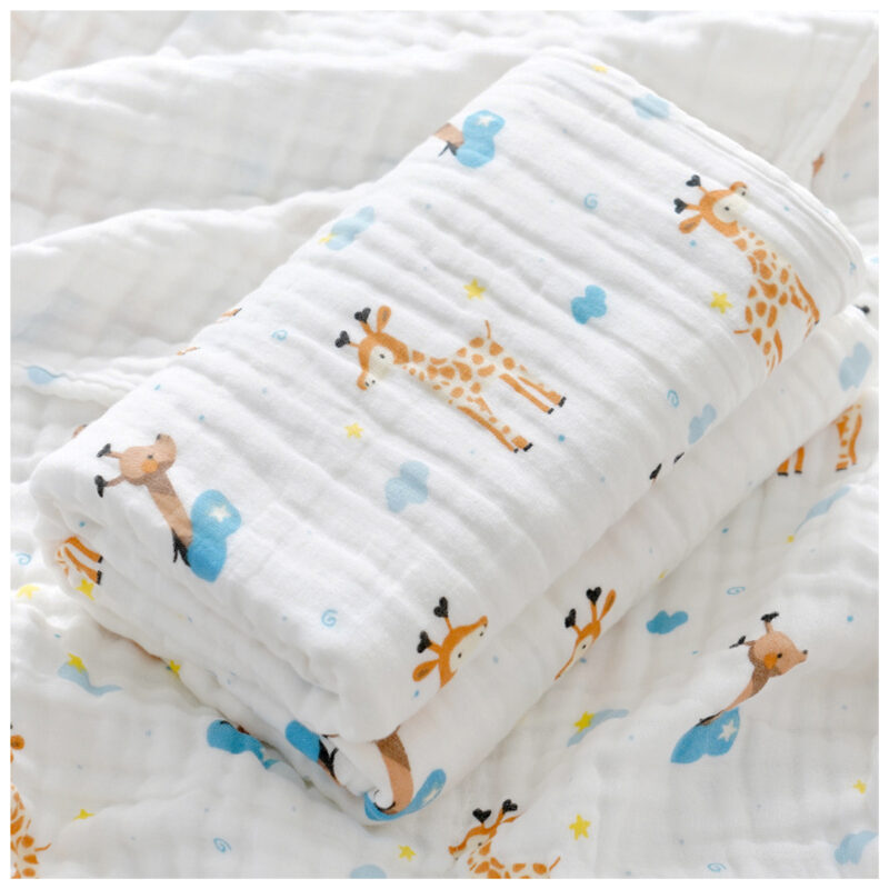 Premium 6 Layer Cotton Blanket / Towel #Giraffe