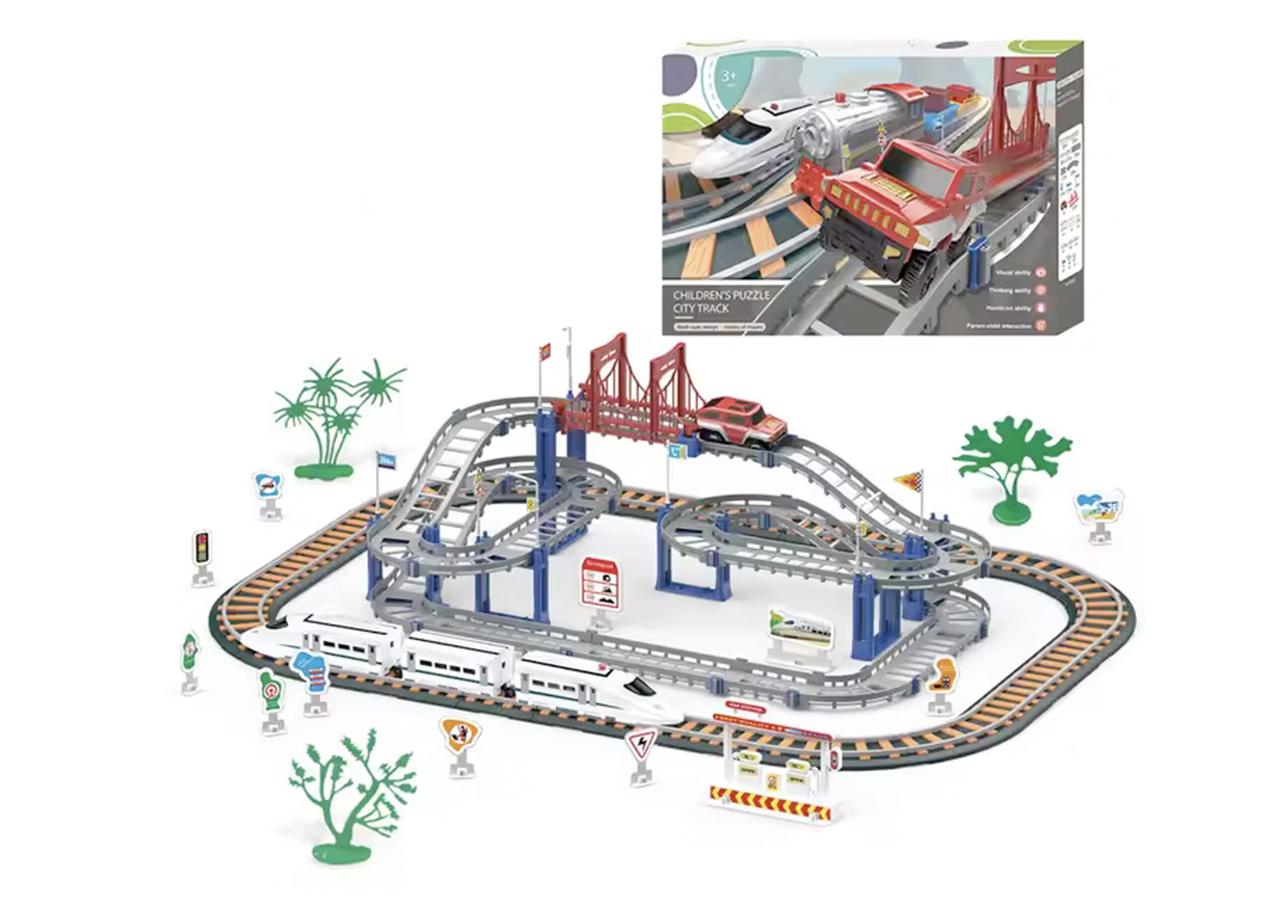 108pcs Electric Railway Track