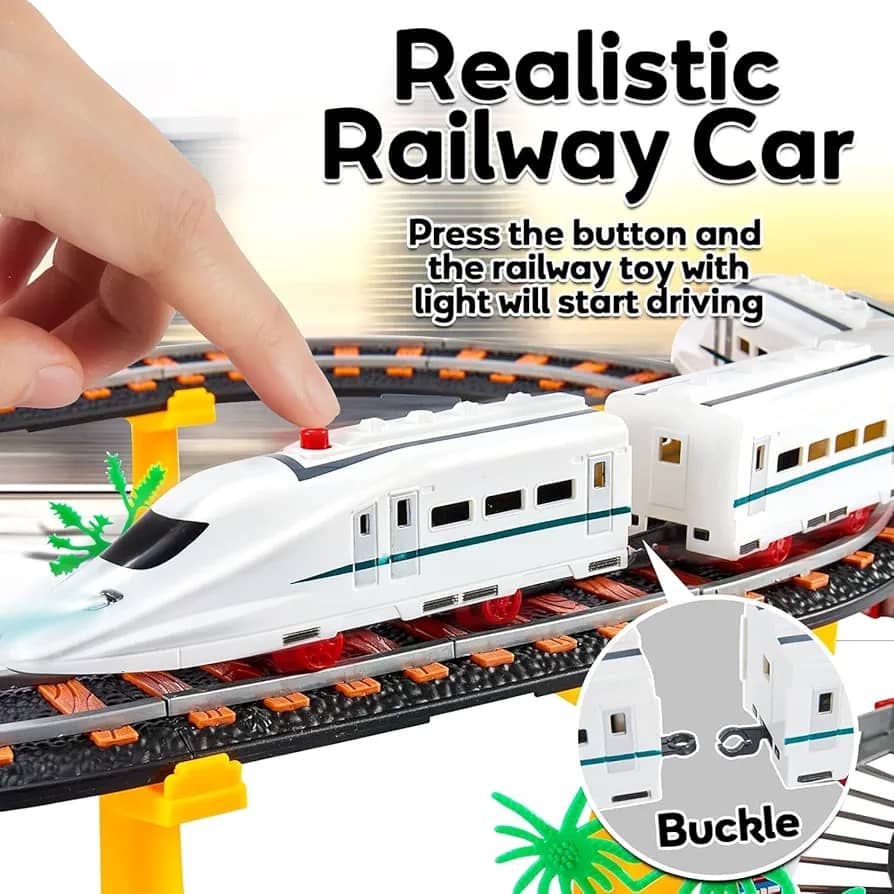 108pcs Electric Railway Track - Image 2