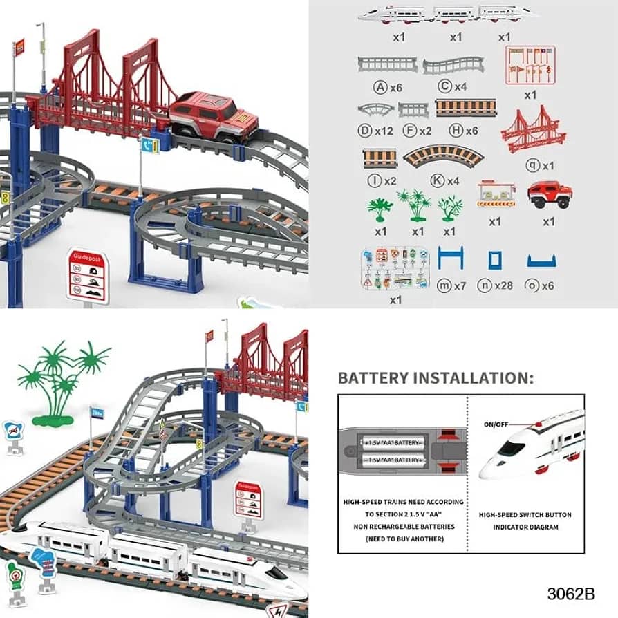 108pcs Electric Railway Track - Image 4