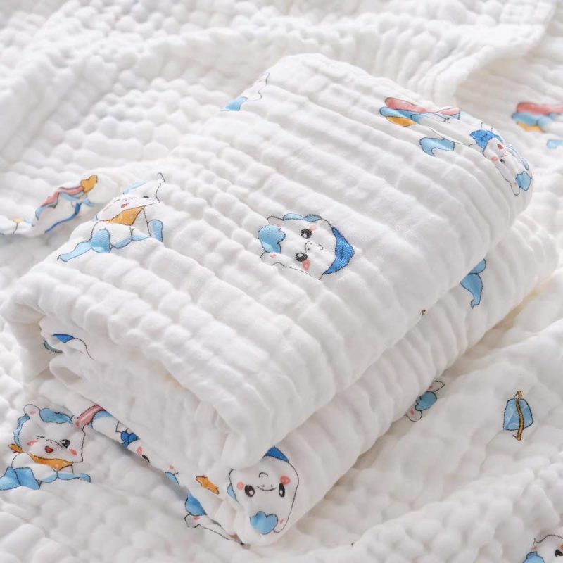 Premium 6 Layer Cotton Blanket / Towel #Blue Pony