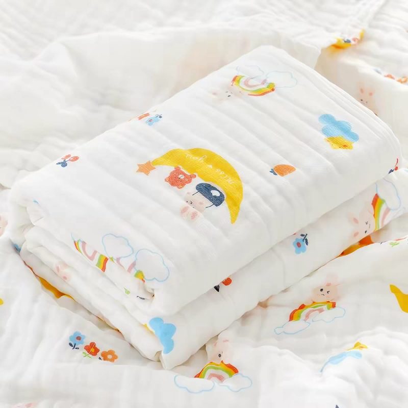 Premium 6 Layer Cotton Blanket / Towel #Dreamy Bunny