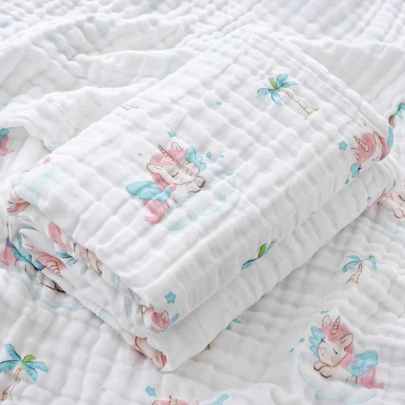 Premium 6 Layer Cotton Blanket / Towel #Dreamy Unicorn