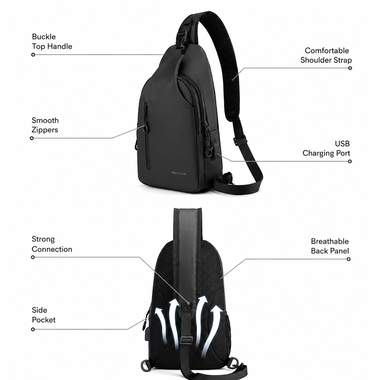 WE POWER Shoulder Bag #1100-34 - Image 3